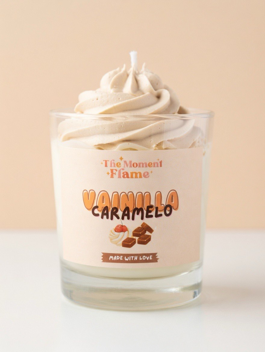 Vainilla y Caramelo - Vela Postre